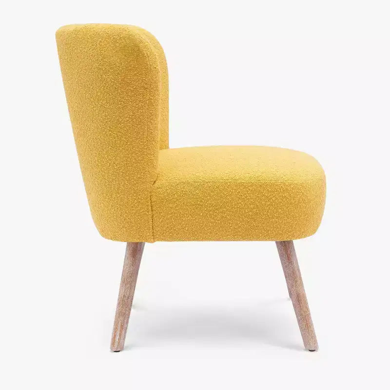 WestinTrends Genevieve Poltroncina Accento Senza Braccioli in Bouclé, Larga 63,5 cm