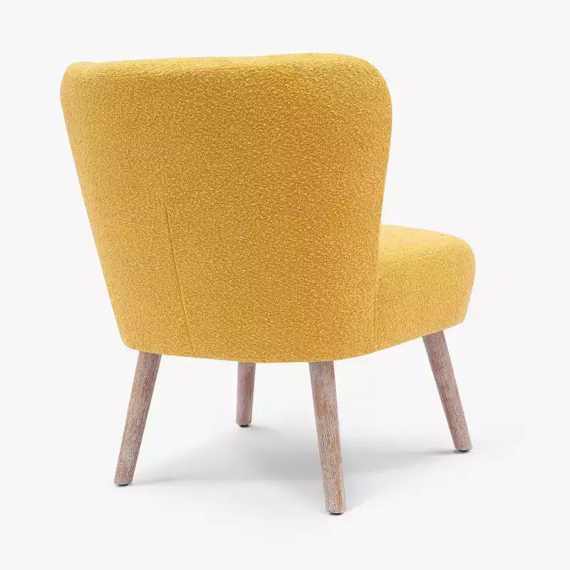 WestinTrends Genevieve Poltroncina Accento Senza Braccioli in Bouclé, Larga 63,5 cm