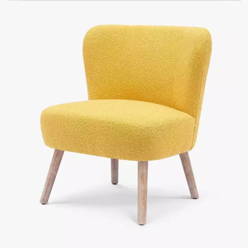 WestinTrends Genevieve Poltroncina Accento Senza Braccioli in Bouclé, Larga 63,5 cm