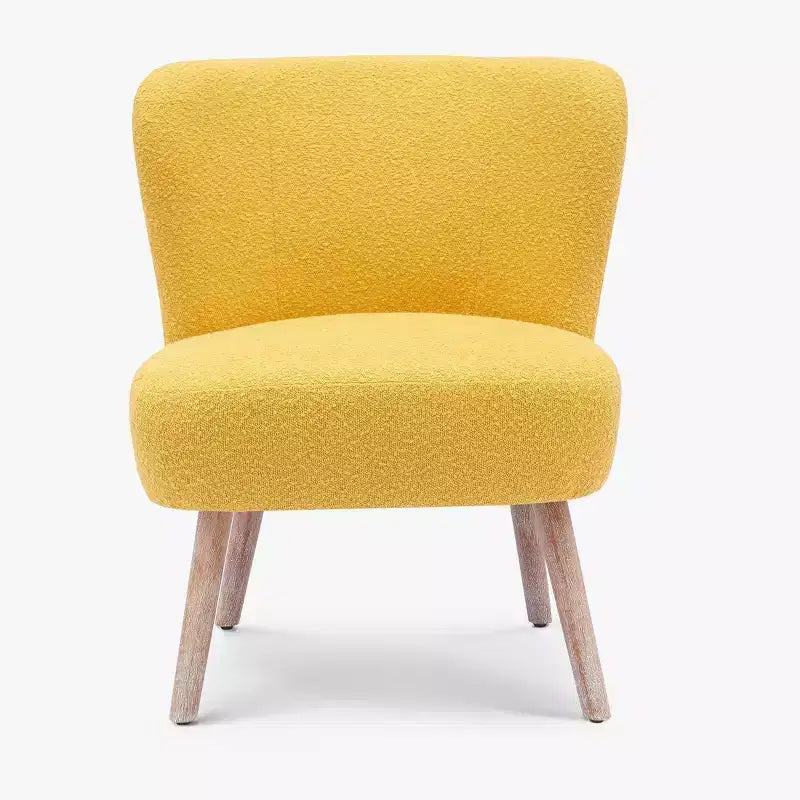 WestinTrends Genevieve Poltroncina Accento Senza Braccioli in Bouclé, Larga 63,5 cm