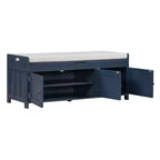 Panca Contenitore in Legno, Panca da Ingresso Imbottita con Cuscino Rimovibile, Scarpiera con Contenitore Nascosto per Ingresso, Camera da Letto, Soggiorno