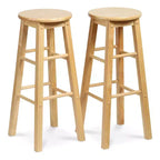 Sgabelli da bar da cucina alti 73,6 cm PJ Wood con seduta rotonda classica