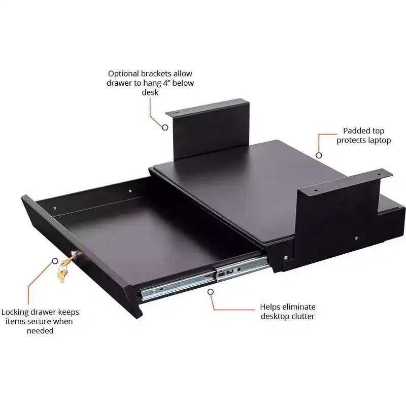 Stand Up Desk Store Cassetto a scomparsa sotto la scrivania per scrivanie regolabili in altezza