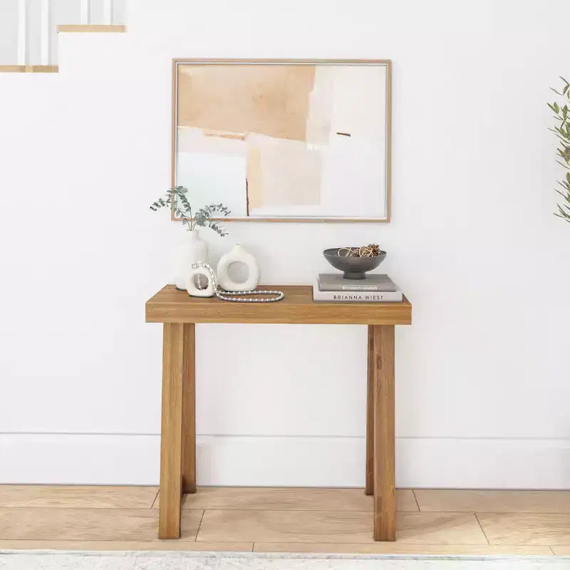 Plank+Beam 36 Console da Tavolo in Legno Massello, Tavolo da Divano Classico Stile Fattoria, Tavolo Stretto da Ingresso per Corridoio