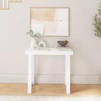 Plank+Beam 36 Console da Tavolo in Legno Massello, Tavolo da Divano Classico Stile Fattoria, Tavolo Stretto da Ingresso per Corridoio