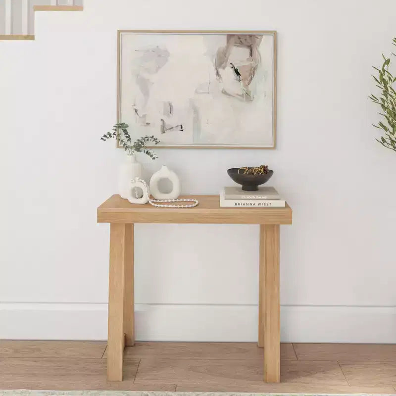 Plank+Beam 36 Console da Tavolo in Legno Massello, Tavolo da Divano Classico Stile Fattoria, Tavolo Stretto da Ingresso per Corridoio