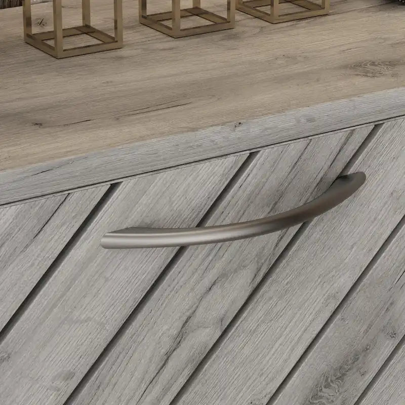 Scarpiera a 3 ante a ribalta per 18 paia di scarpe in legno/grigio