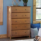 Comò a 5 cassetti in legno massiccio Grain Wood Furniture