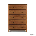Comò a 5 cassetti in legno massiccio Grain Wood Furniture
