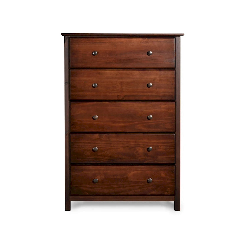 Comò a 5 cassetti in legno massiccio Grain Wood Furniture