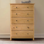 Comò a 5 cassetti in legno massiccio Grain Wood Furniture