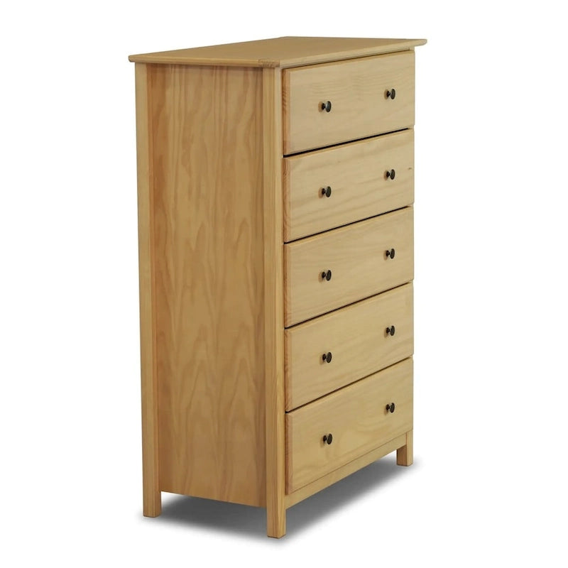 Comò a 5 cassetti in legno massiccio Grain Wood Furniture