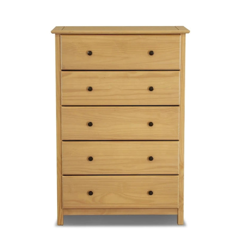 Comò a 5 cassetti in legno massiccio Grain Wood Furniture