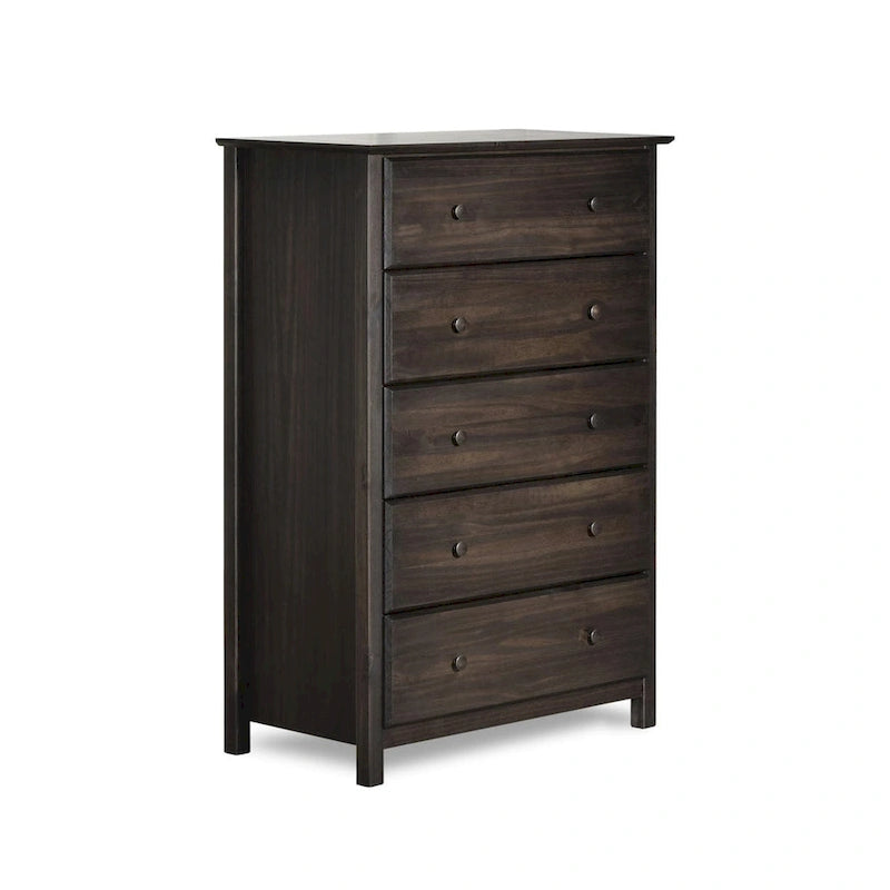 Comò a 5 cassetti in legno massiccio Grain Wood Furniture