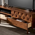 Mobile porta TV in legno con due cassetti in stile medievale - 150 cm