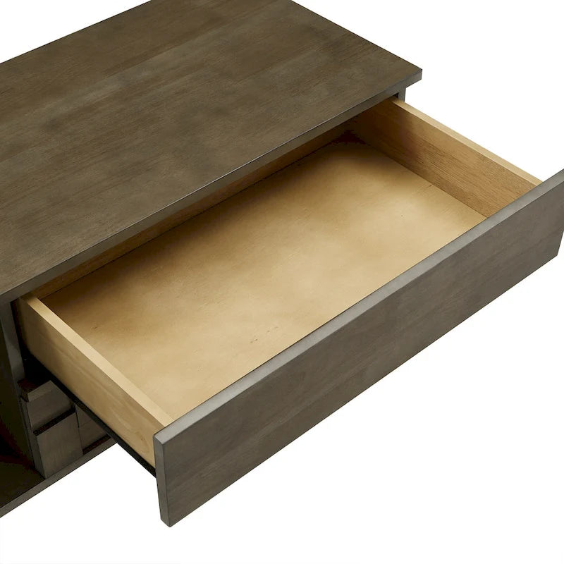 Mobile porta TV in legno con due cassetti in stile medievale - 150 cm