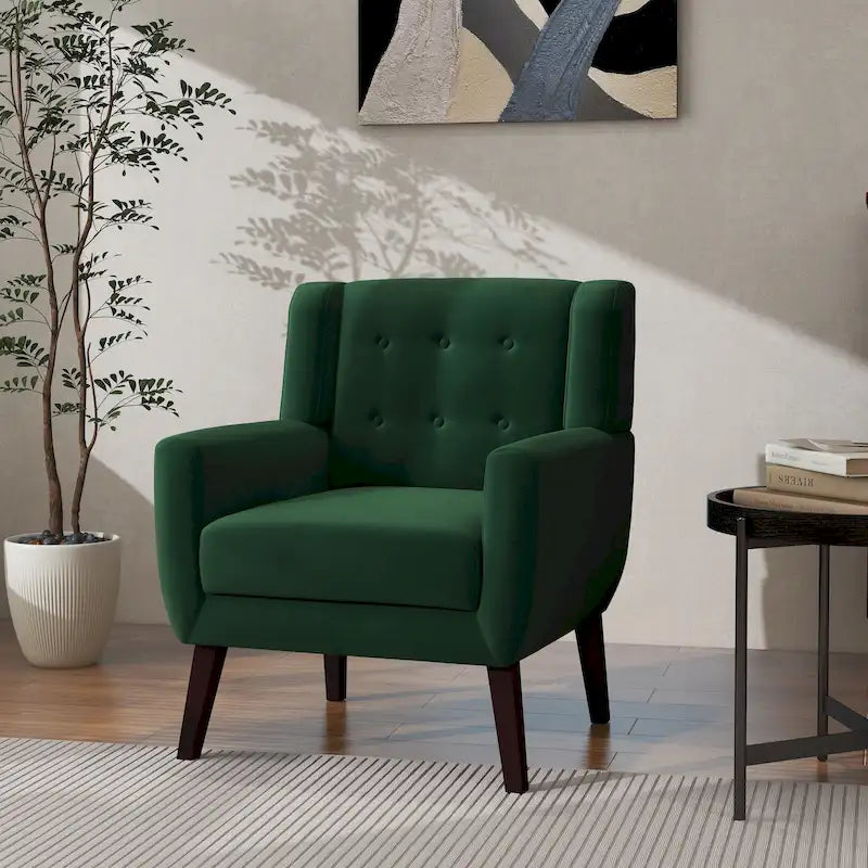 Poltrona moderna in velluto - 28.9L x 35.1A x 29.5P