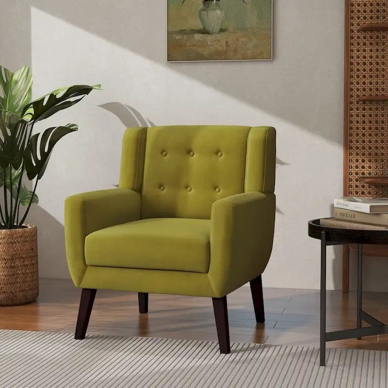 Poltrona moderna in velluto - 28.9L x 35.1A x 29.5P