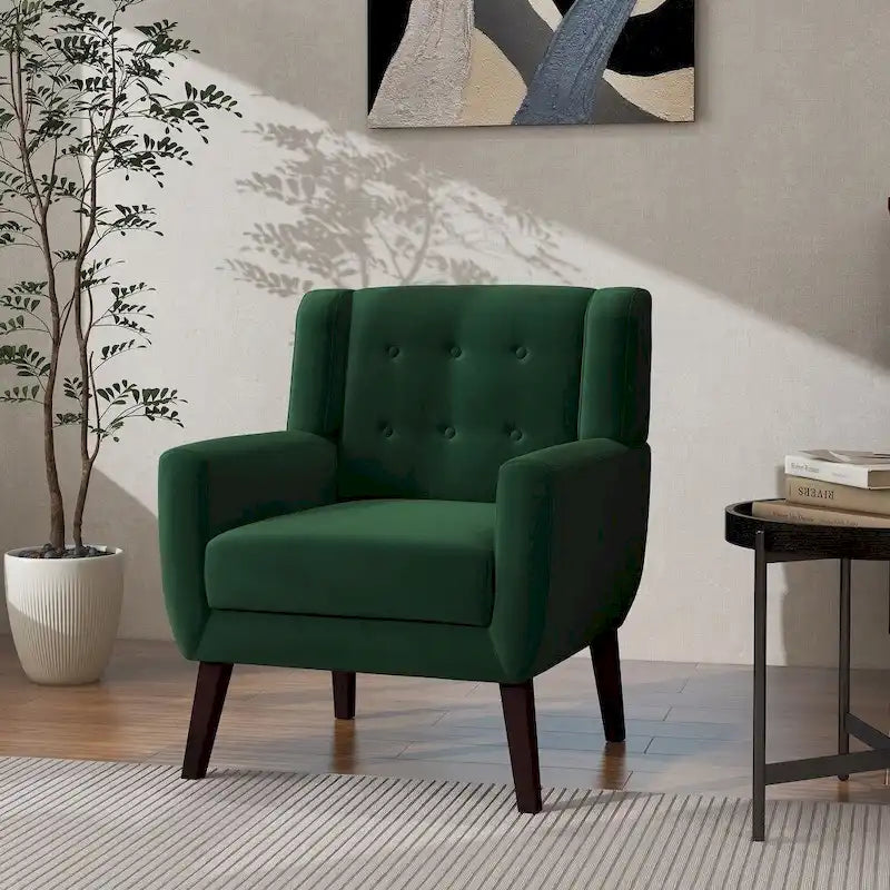 Poltrona moderna in velluto - 28.9L x 35.1A x 29.5P