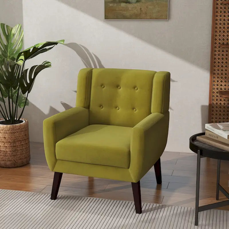 Poltrona moderna in velluto - 28.9L x 35.1A x 29.5P