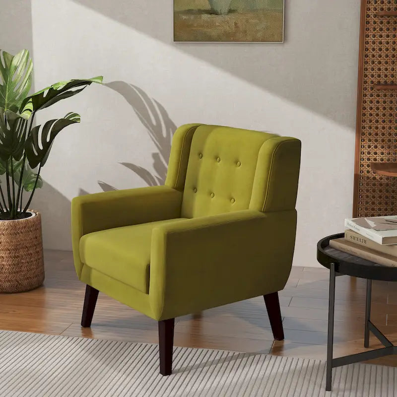 Poltrona moderna in velluto - 28.9L x 35.1A x 29.5P