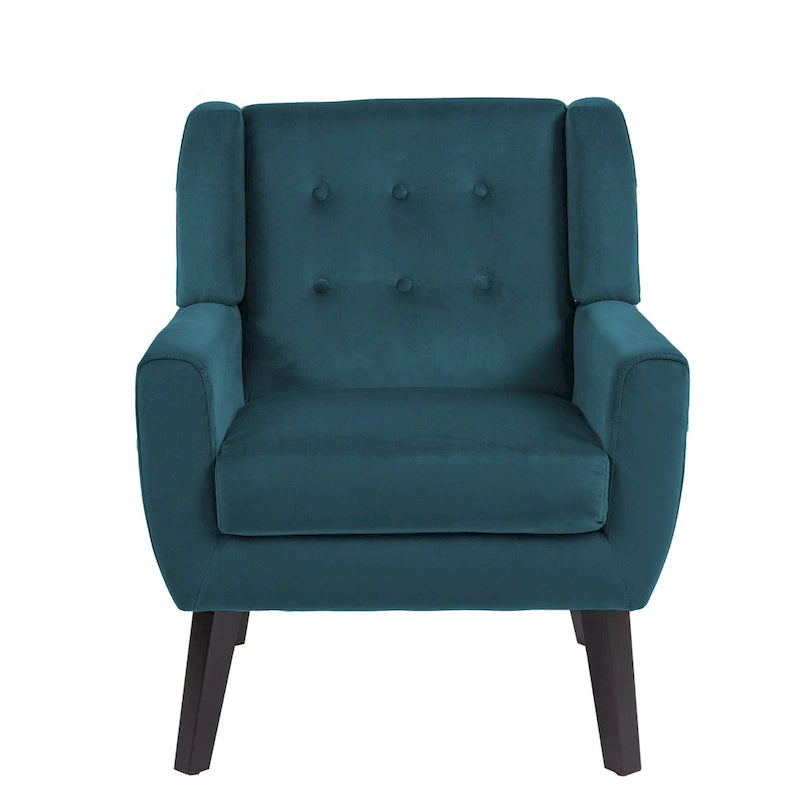 Poltrona moderna in velluto - 28.9L x 35.1A x 29.5P