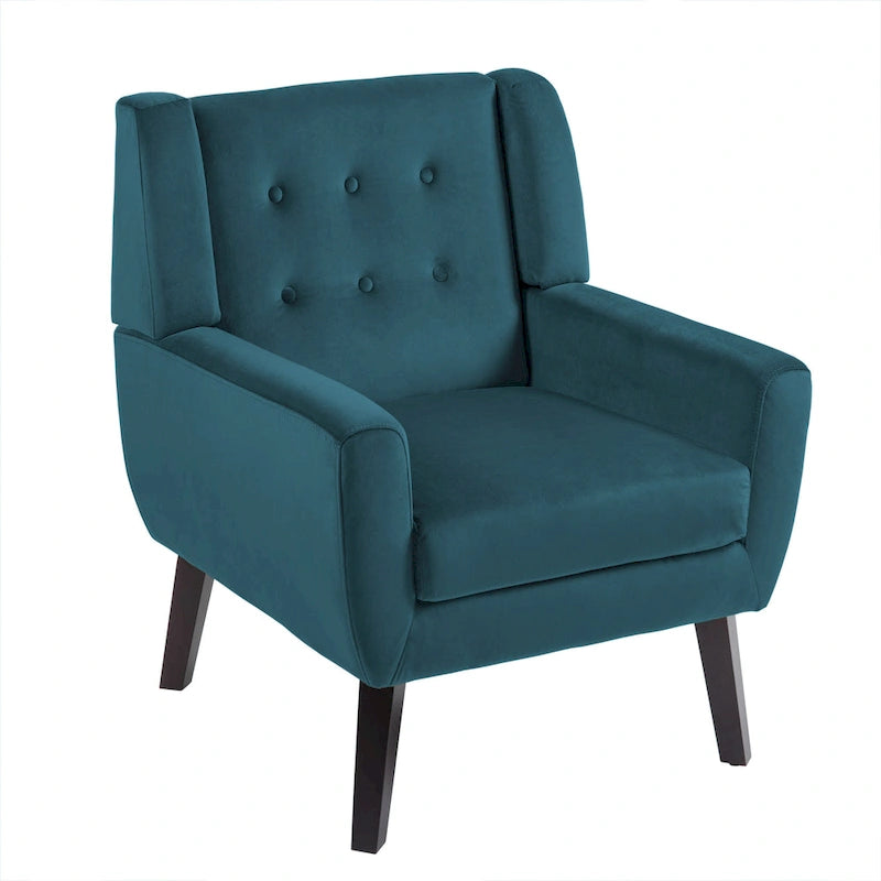 Poltrona moderna in velluto - 28.9L x 35.1A x 29.5P