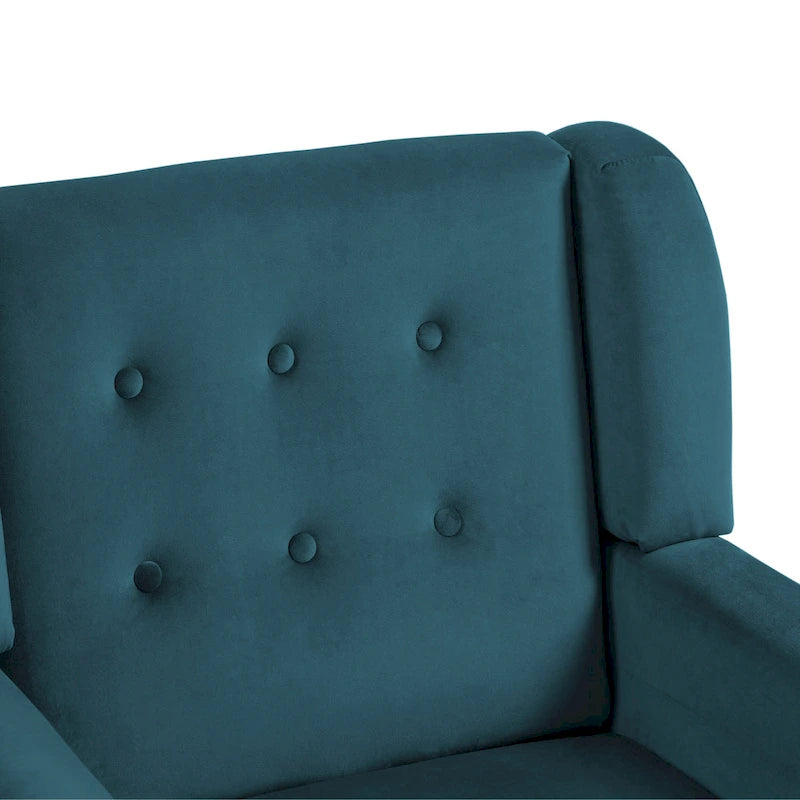 Poltrona moderna in velluto - 28.9L x 35.1A x 29.5P