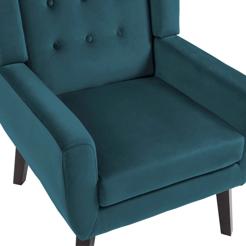 Poltrona moderna in velluto - 28.9L x 35.1A x 29.5P