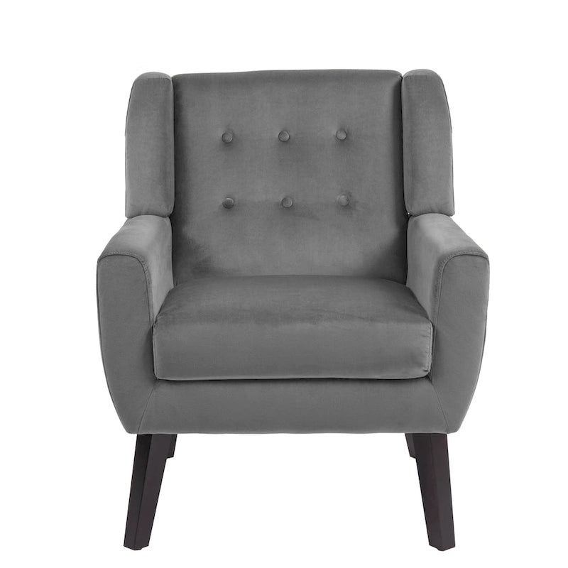 Poltrona moderna in velluto - 28.9L x 35.1A x 29.5P