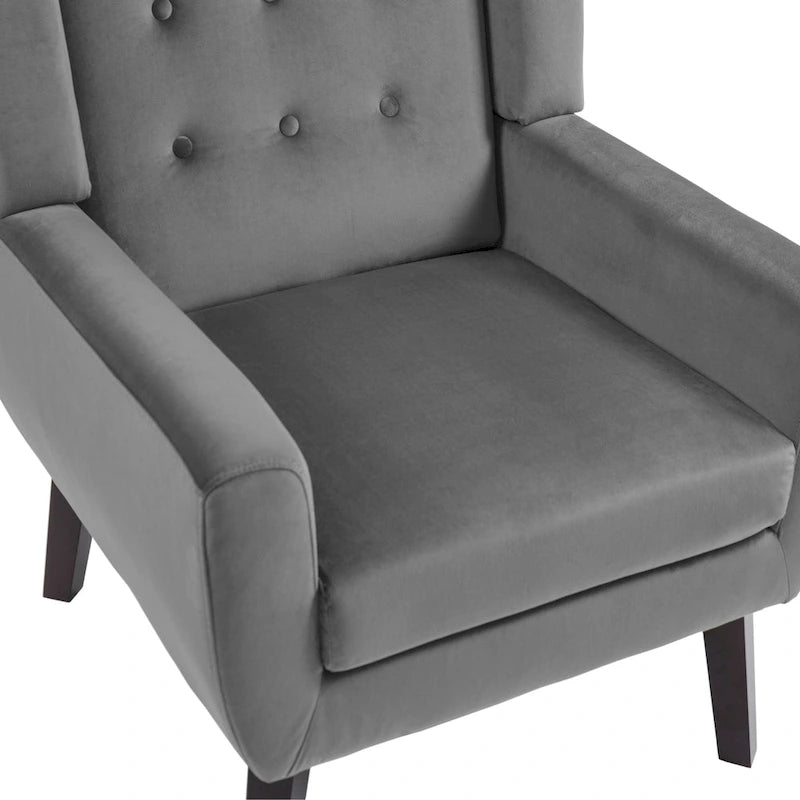 Poltrona moderna in velluto - 28.9L x 35.1A x 29.5P