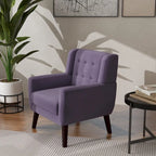 Poltrona moderna in velluto - 28.9L x 35.1A x 29.5P