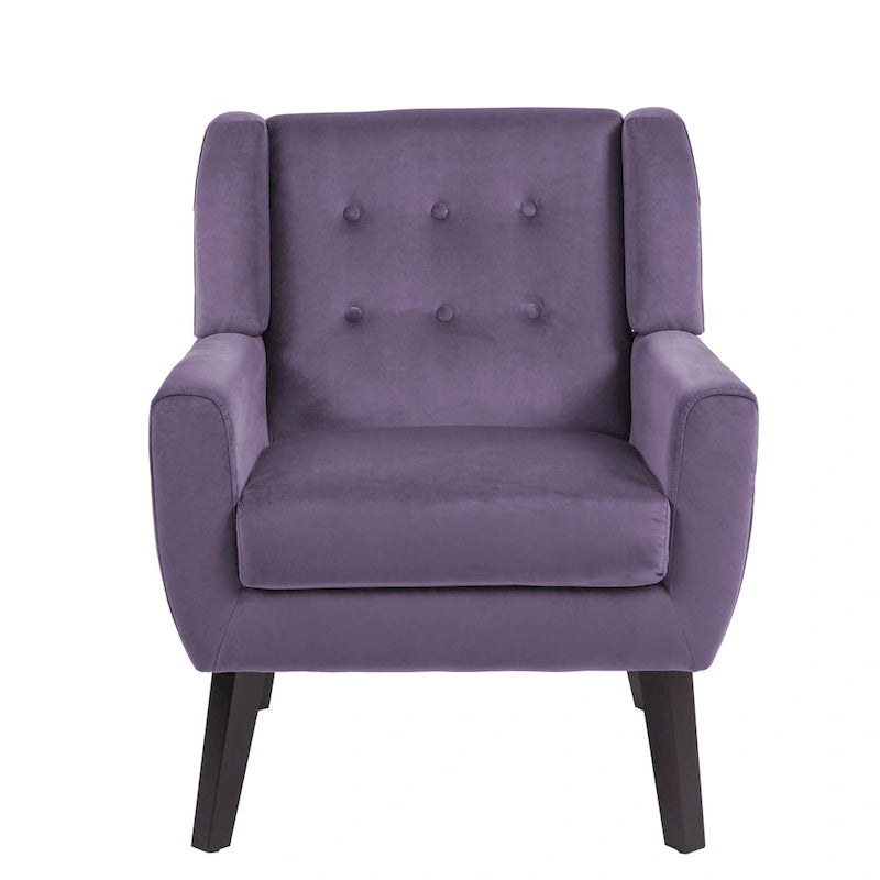 Poltrona moderna in velluto - 28.9L x 35.1A x 29.5P