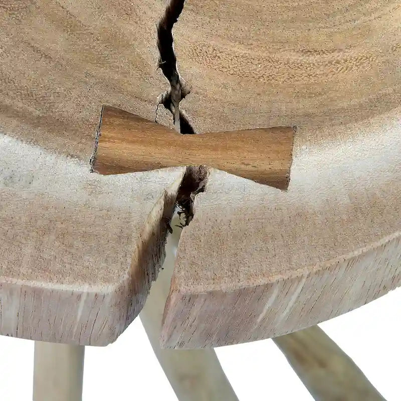 Tavolino basso a base a croce in legno massello - piccolo