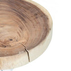 Tavolino basso a base a croce in legno massello - piccolo