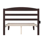 Letto a piattaforma Warren in legno massiccio con caricatore USB collegabile