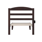 Letto a piattaforma Warren in legno massiccio con caricatore USB collegabile