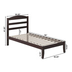Letto a piattaforma Warren in legno massiccio con caricatore USB collegabile