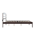 Letto a piattaforma Warren in legno massiccio con caricatore USB collegabile