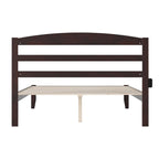 Letto a piattaforma Warren in legno massiccio con caricatore USB collegabile