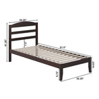 Letto a piattaforma Warren in legno massiccio con caricatore USB collegabile