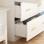 Armadio a due ante con specchio 31,5L x 72A Bianco/Marrone Scuro - 31,5L x 72A