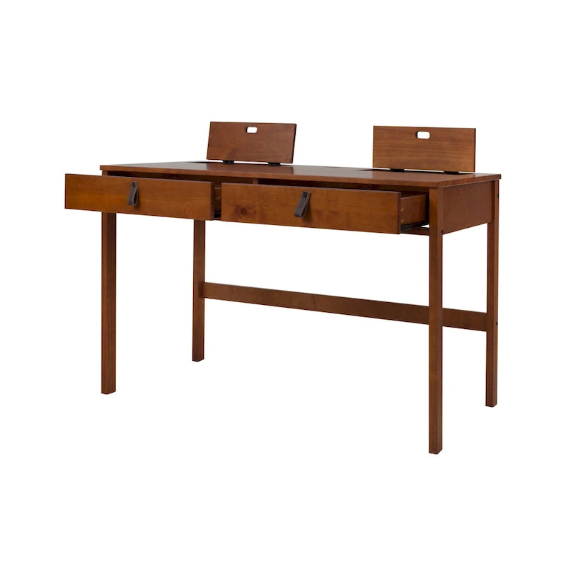 Scrivania moderna robusta in legno per ufficio/casa con cassetti e scomparti