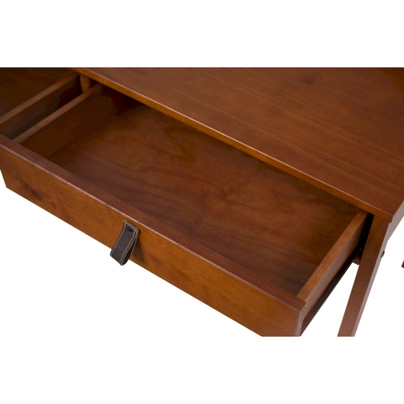 Scrivania moderna robusta in legno per ufficio/casa con cassetti e scomparti