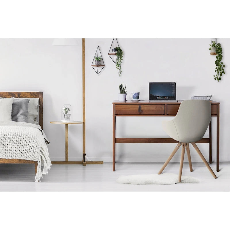 Scrivania moderna robusta in legno per ufficio/casa con cassetti e scomparti