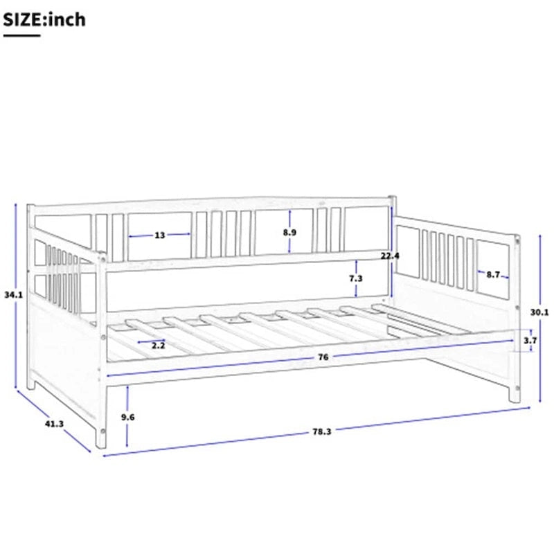 Divano letto in legno per camera da letto