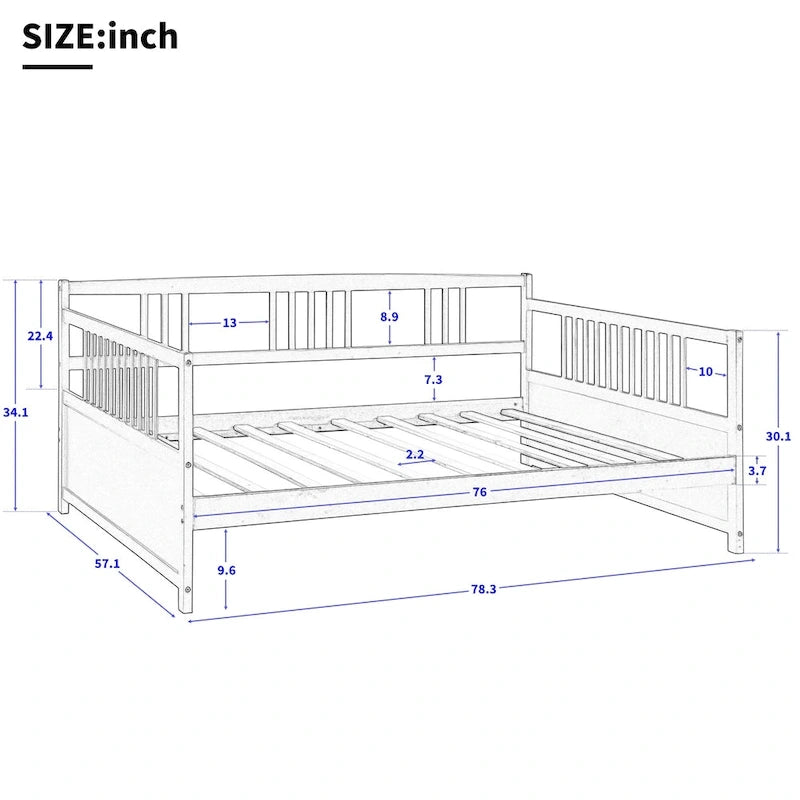 Divano letto in legno per camera da letto