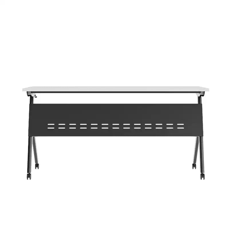 Tavolo da addestramento Flash Furniture Davis impilabile e ribaltabile per uso commerciale, con gambe a Y, pannello frontale, piano del tavolo e struttura
