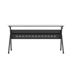 Tavolo da addestramento Flash Furniture Davis impilabile e ribaltabile per uso commerciale, con gambe a Y, pannello frontale, piano del tavolo e struttura