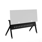 Tavolo da addestramento Flash Furniture Davis impilabile e ribaltabile per uso commerciale, con gambe a Y, pannello frontale, piano del tavolo e struttura